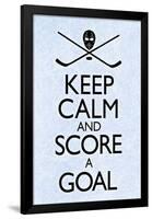 Keep Calm and Score a Goal Hockey-null-Framed Poster