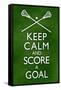 Keep Calm and Score a Goal Lacrosse Poster-null-Framed Stretched Canvas