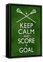 Keep Calm and Score a Goal Lacrosse-null-Framed Stretched Canvas