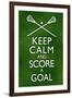 Keep Calm and Score a Goal Lacrosse-null-Framed Art Print