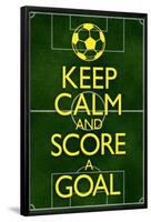 Keep Calm and Score a Goal Soccer Poster-null-Framed Poster