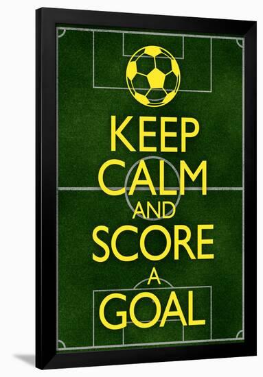 Keep Calm and Score a Goal Soccer Poster-null-Framed Poster