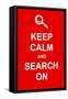 Keep Calm and Search On-prawny-Framed Stretched Canvas