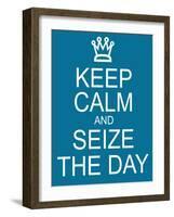 Keep Calm and Seize the Day-mybaitshop-Framed Art Print