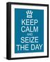 Keep Calm and Seize the Day-mybaitshop-Framed Art Print