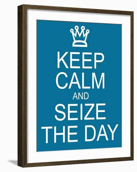 Keep Calm and Seize the Day-mybaitshop-Framed Art Print