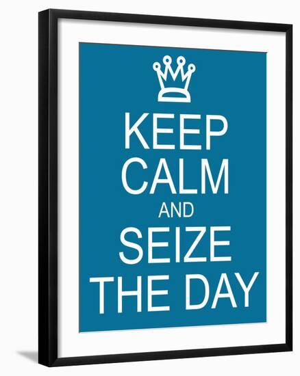 Keep Calm and Seize the Day-mybaitshop-Framed Art Print