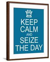 Keep Calm and Seize the Day-mybaitshop-Framed Art Print