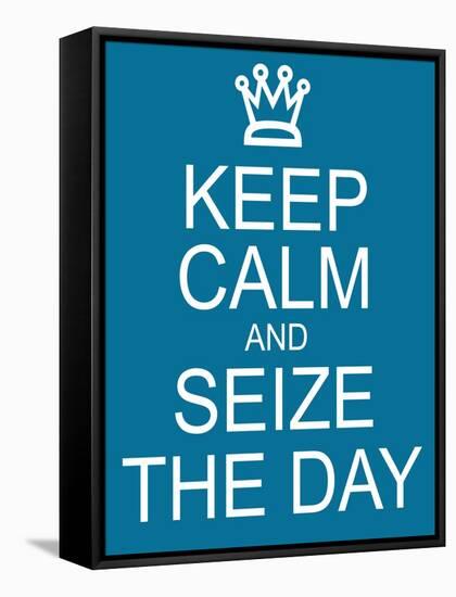 Keep Calm and Seize the Day-mybaitshop-Framed Stretched Canvas