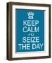 Keep Calm and Seize the Day-mybaitshop-Framed Art Print