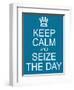 Keep Calm and Seize the Day-mybaitshop-Framed Art Print