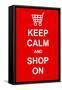 Keep Calm and Shop On-prawny-Framed Stretched Canvas