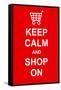 Keep Calm and Shop On-prawny-Framed Stretched Canvas