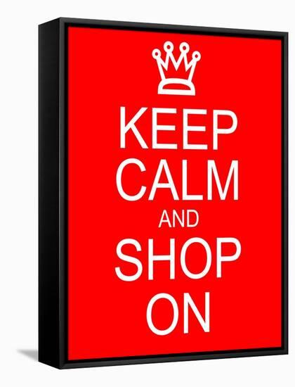 Keep Calm and Shop On-mybaitshop-Framed Stretched Canvas