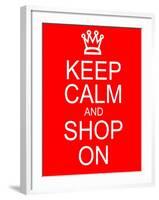 Keep Calm and Shop On-mybaitshop-Framed Art Print