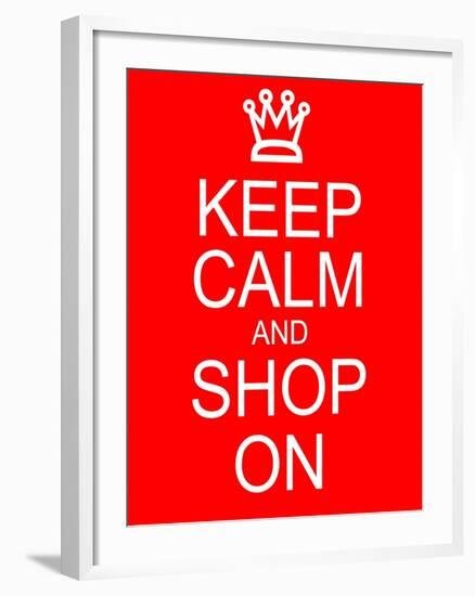 Keep Calm and Shop On-mybaitshop-Framed Art Print