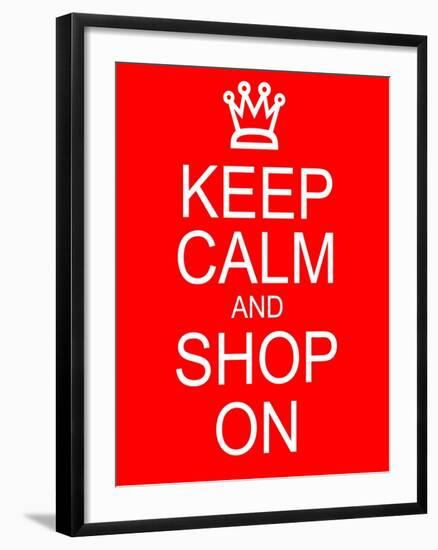 Keep Calm and Shop On-mybaitshop-Framed Art Print