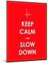 Keep Calm and Slow down Banner-place4design-Mounted Art Print