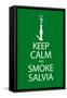 Keep Calm and Smoke Salvia Green-null-Framed Stretched Canvas