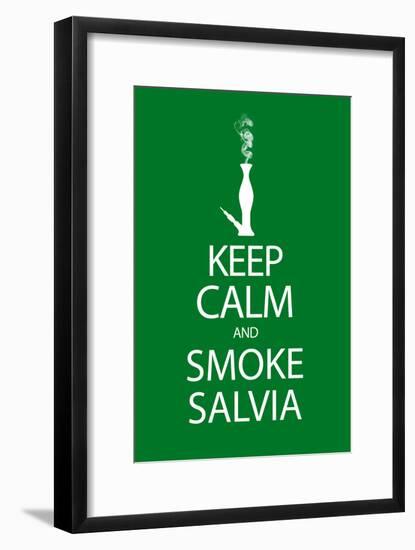 Keep Calm and Smoke Salvia Green-null-Framed Poster