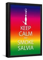 Keep Calm and Smoke Salvia Rainbow Poster Print-null-Framed Poster