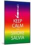 Keep Calm and Smoke Salvia Rainbow Poster Print-null-Mounted Poster