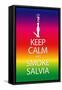 Keep Calm and Smoke Salvia Rainbow Poster Print-null-Framed Stretched Canvas