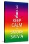 Keep Calm and Smoke Salvia Rainbow Poster Print-null-Stretched Canvas