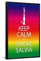Keep Calm and Smoke Salvia Rainbow Poster Print-null-Framed Poster