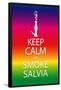 Keep Calm and Smoke Salvia Rainbow Poster Print-null-Framed Poster