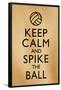 Keep Calm and Spike the Ball Beach Volleyball Poster-null-Framed Poster