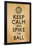 Keep Calm and Spike the Ball Beach Volleyball Poster-null-Framed Poster
