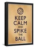 Keep Calm and Spike the Ball Beach Volleyball-null-Framed Poster