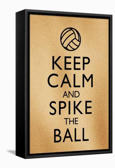 Keep Calm and Spike the Ball Beach Volleyball-null-Framed Stretched Canvas