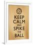 Keep Calm and Spike the Ball Beach Volleyball-null-Framed Art Print