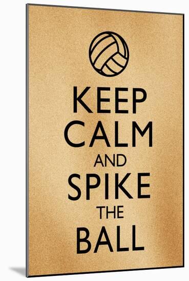 Keep Calm and Spike the Ball Beach Volleyball-null-Mounted Poster