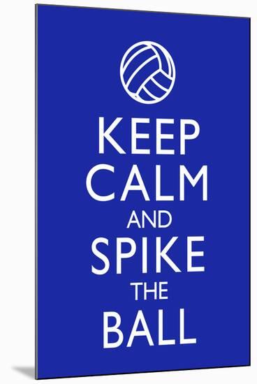 Keep Calm and Spike the Ball Volleyball Poster-null-Mounted Poster