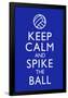 Keep Calm and Spike the Ball Volleyball Poster-null-Framed Poster