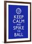 Keep Calm and Spike the Ball Volleyball-null-Framed Art Print