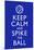 Keep Calm and Spike the Ball Volleyball-null-Mounted Art Print