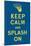 Keep Calm and Splash On (Blue and Gold)-null-Mounted Poster