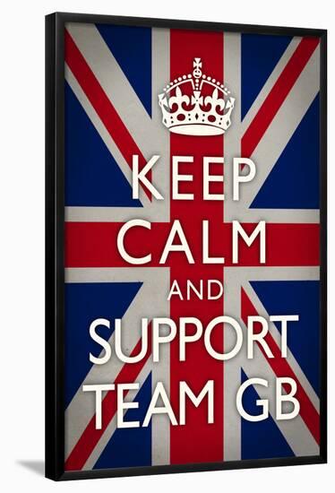 Keep Calm and Support Team GB Sports Poster-null-Framed Poster