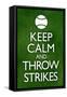 Keep Calm and Throw Strikes Baseball-null-Framed Stretched Canvas