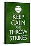 Keep Calm and Throw Strikes Baseball-null-Framed Stretched Canvas