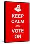 Keep Calm and Vote On-prawny-Framed Stretched Canvas