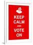 Keep Calm and Vote On-prawny-Framed Art Print