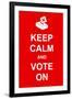 Keep Calm and Vote On-prawny-Framed Art Print