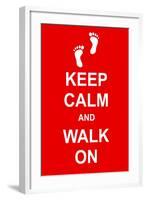 Keep Calm and Walk On-prawny-Framed Art Print