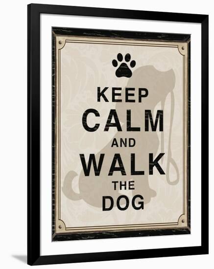 Keep Calm and Walk the Dog-Piper Ballantyne-Framed Art Print