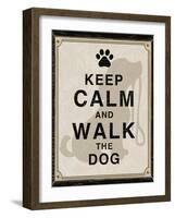 Keep Calm and Walk the Dog-Piper Ballantyne-Framed Art Print